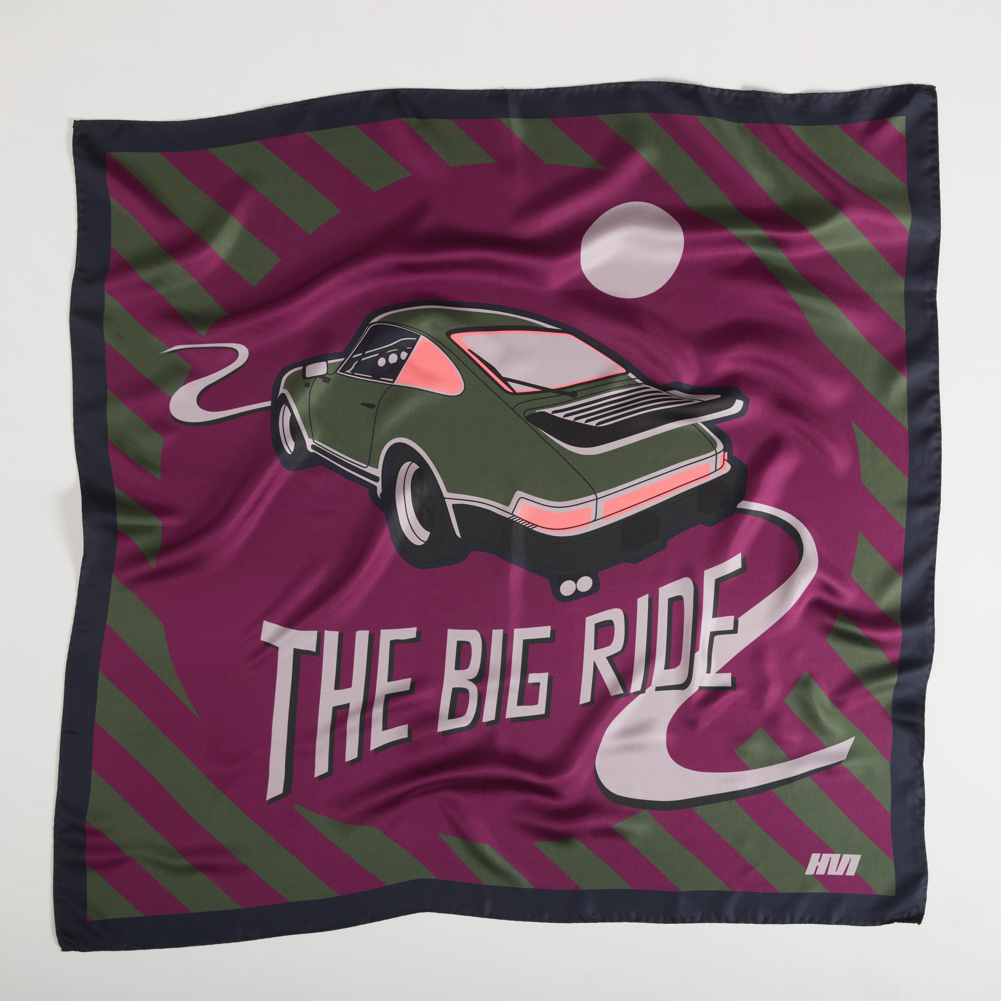 Porsche 911 Turbo Foulard in Silk, made in Como an a limited edition designed by Hannibal Motors.