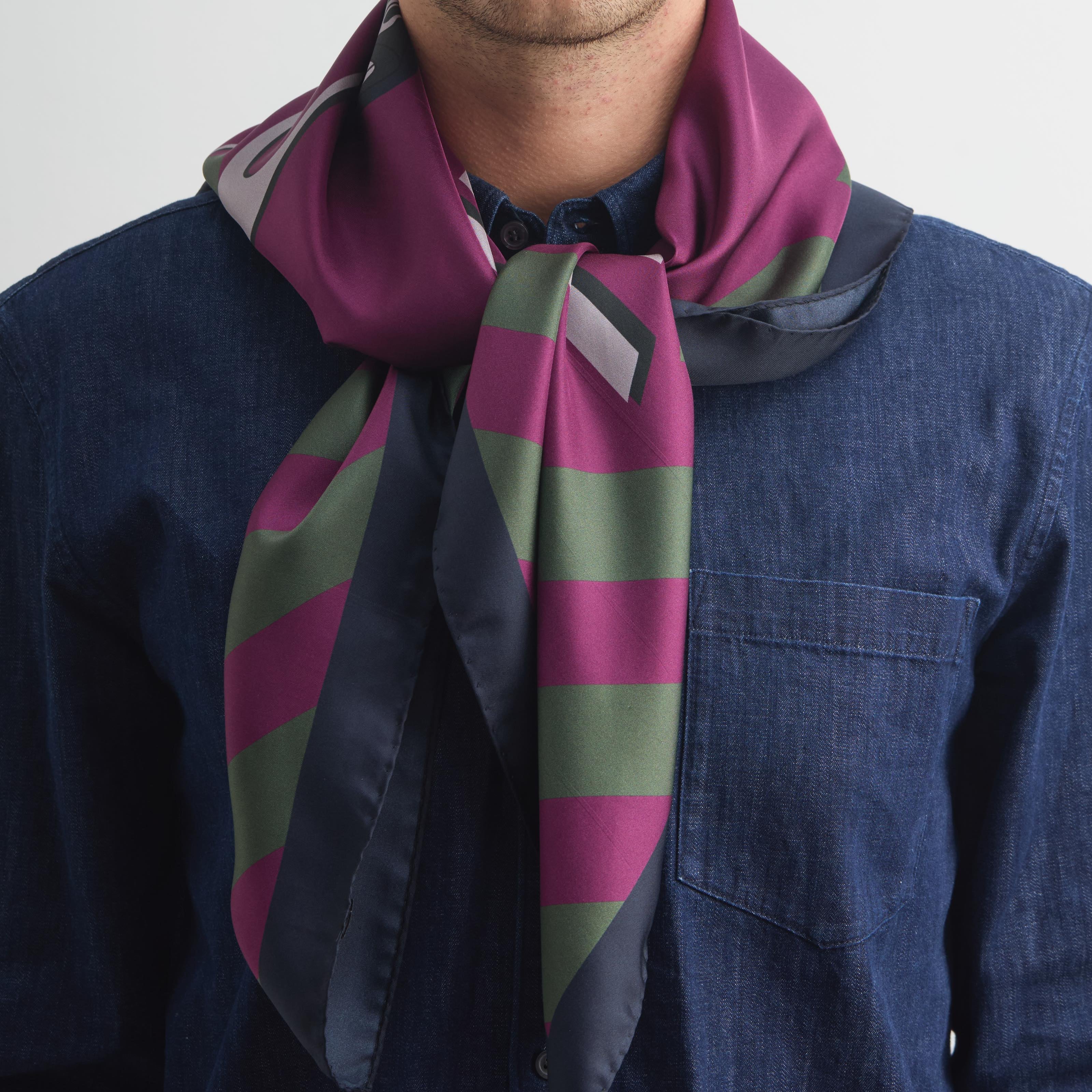 Porsche 911 Turbo Foulard in Silk, made in Como an a limited edition designed by Hannibal Motors.