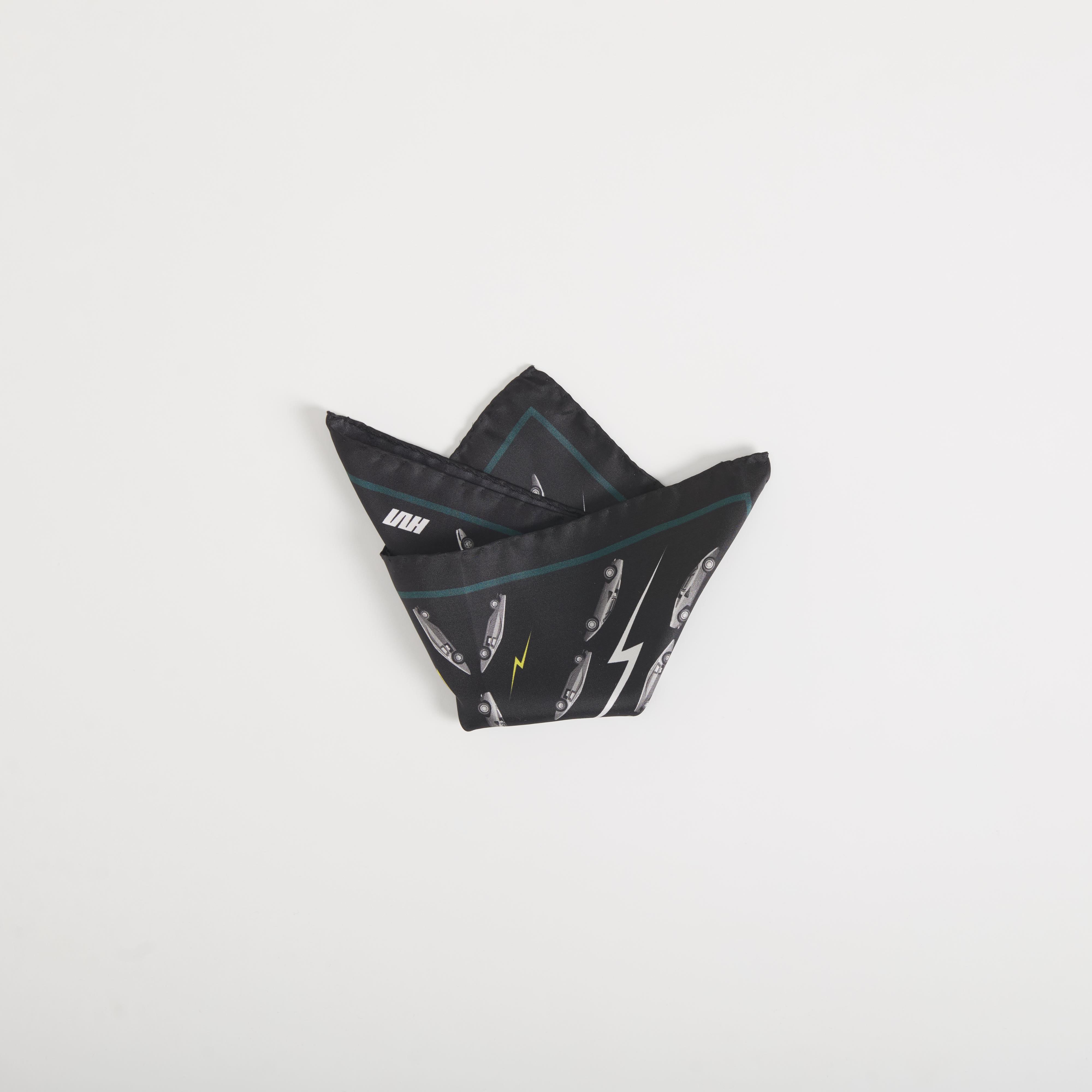 Silk Pochette Marcello Gandini produced in Como Italy, designed by Hannibal Motors.